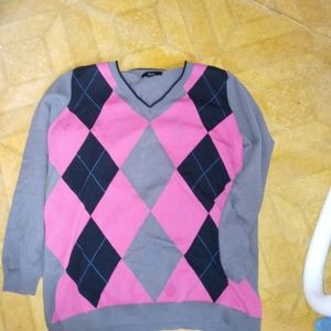 Ellos argyle tennis sweater